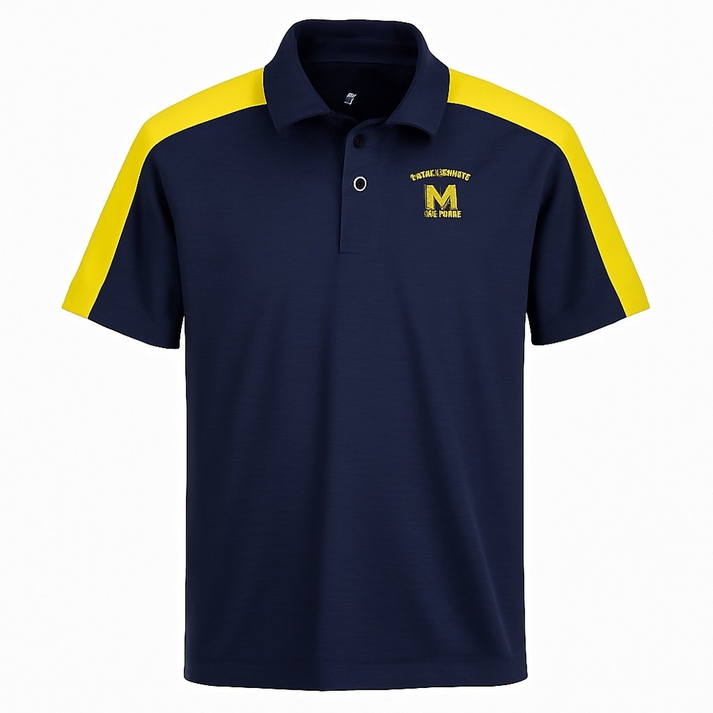 University of‎ Michigan Wolverines Polo Shirt Men's Large L Navy Blue ProEdge